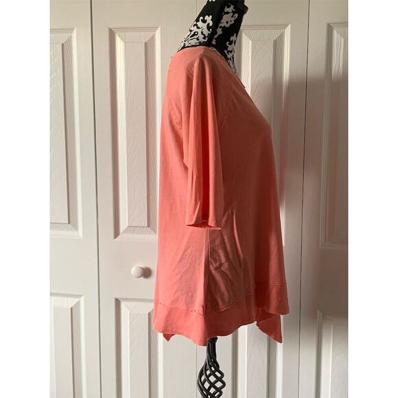Calvin‎ Klein Women's 3/4 Sleeve Coral Blouse Size XL Casual Spring - Picture 10 of 12